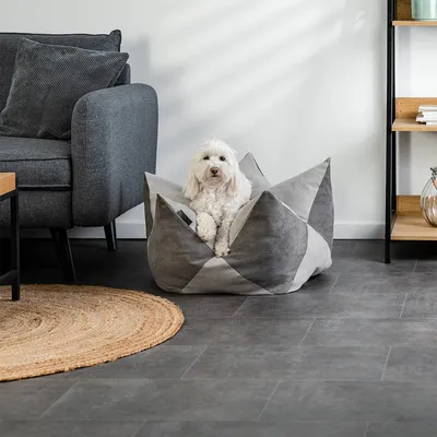 lionto coussin pour chien en suédine, réversible, doux et lavable