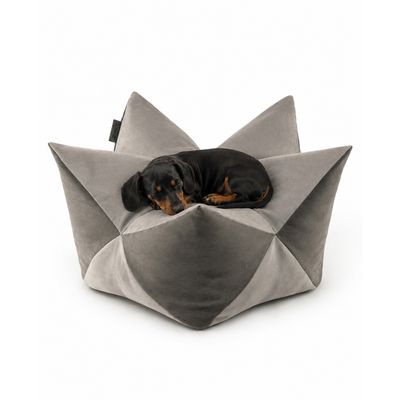 lionto coussin couronne pour chien et chat en suédine douce, lavable