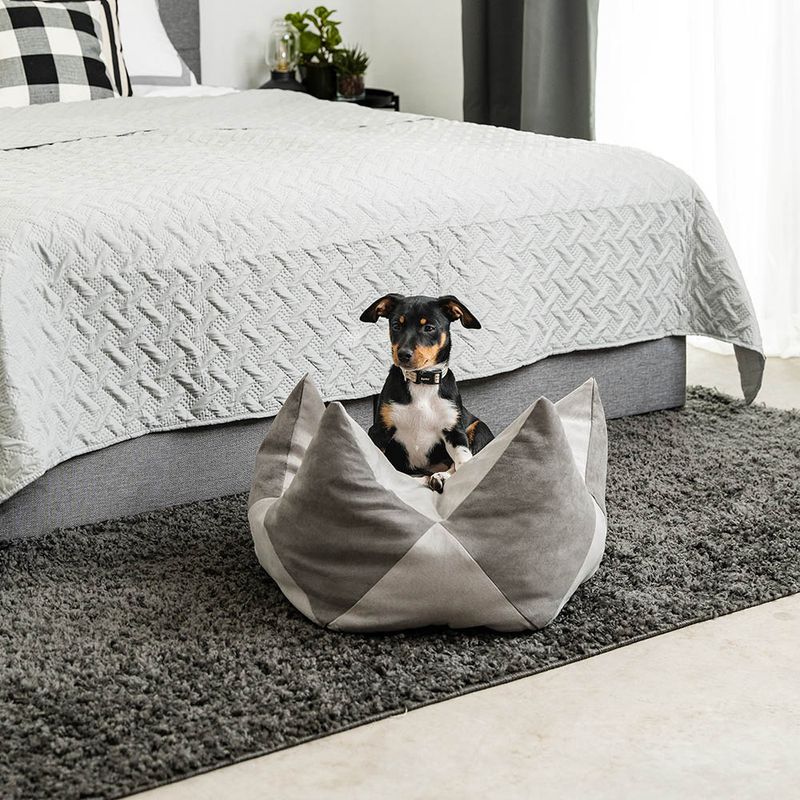 lionto coussin pour chien en suédine, réversible, doux et lavable