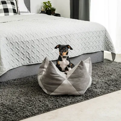 lionto coussin pour chien en suédine, réversible, doux et lavable