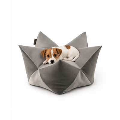 lionto coussin couronne pour chien et chat en suédine douce, lavable