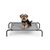 lionto lit pour chien extérieur surélevé en tissu respirant robuste