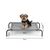 lionto lit pour chien extérieur surélevé en tissu respirant robuste