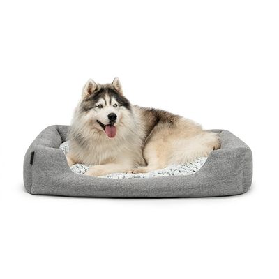 lionto panier pour chien avec coussin moelleux et entrée basse