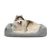 lionto Hundebett mit weichem Kissen und niedrigem Einstieg