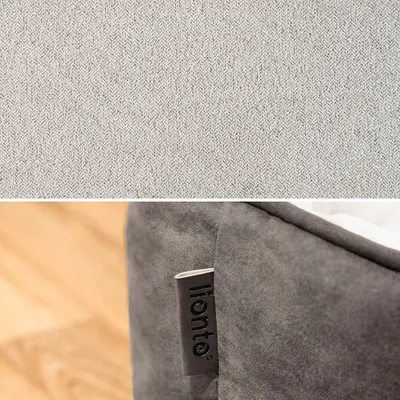 lionto lit pour chien 2-en-1 réversible, doux, lavable et confortable