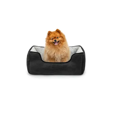 lionto lit pour chien 2-en-1 réversible, doux, lavable et confortable