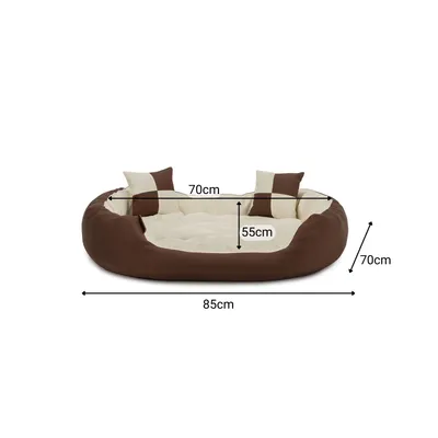 lionto panier pour chien 4-en-1 avec coussin réversible en tissu Oxford