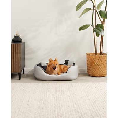 lionto 4-in-1 Hundebett mit Wendekissen aus strapazierfähigem Oxford-Gewebe