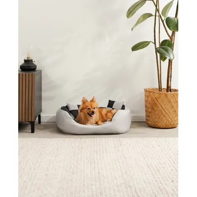 lionto panier pour chien 4-en-1 avec coussin réversible en tissu Oxford lionto panier pour chien 4-en-1 avec coussin réversible en tissu Oxford