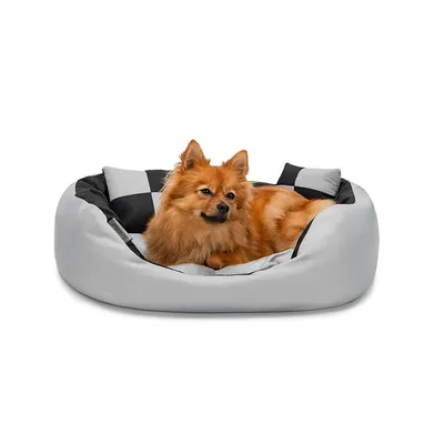 lionto panier pour chien 4-en-1 avec coussin réversible en tissu Oxford lionto panier pour chien 4-en-1 avec coussin réversible en tissu Oxford