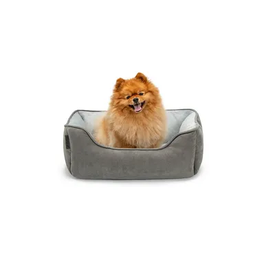 lionto lit pour chien 2-en-1 réversible, doux, lavable et confortable