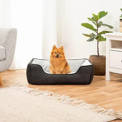 lionto lit pour chien 2-en-1 réversible, doux, lavable et confortable lionto lit pour chien 2-en-1 réversible, doux, lavable et confortable