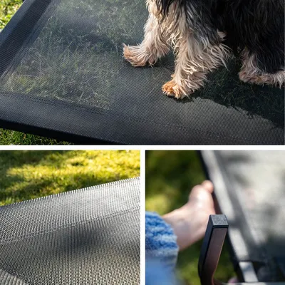 lionto lit pour chien extérieur surélevé en tissu respirant robuste lionto lit pour chien extérieur surélevé en tissu respirant robuste