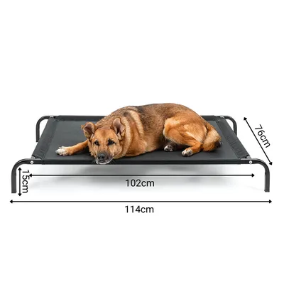 lionto lit pour chien extérieur surélevé en tissu respirant robuste lionto lit pour chien extérieur surélevé en tissu respirant robuste