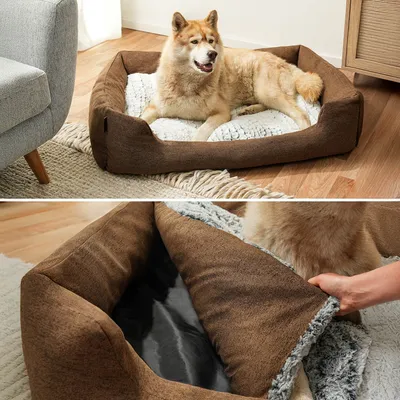 lionto panier pour chien avec coussin moelleux et entrée basse lionto panier pour chien avec coussin moelleux et entrée basse