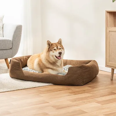 lionto panier pour chien avec coussin moelleux et entrée basse lionto panier pour chien avec coussin moelleux et entrée basse
