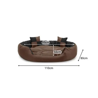 lionto panier pour chien 4-en-1 avec coussin réversible en tissu Oxford