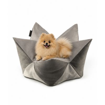 lionto coussin couronne pour chien et chat en suédine douce, lavable