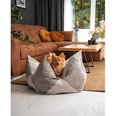 lionto coussin couronne pour chien et chat en suédine douce, lavable lionto coussin couronne pour chien et chat en suédine douce, lavable