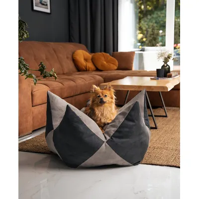 lionto coussin couronne pour chien et chat en suédine douce, lavable lionto coussin couronne pour chien et chat en suédine douce, lavable