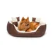 lionto 4-in-1 Hundebett mit Wendekissen aus strapazierfähigem Oxford-Gewebe