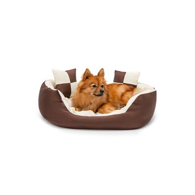 lionto 4-in-1 Hundebett mit Wendekissen aus strapazierfähigem Oxford-Gewebe