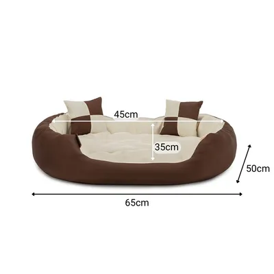 lionto panier pour chien 4-en-1 avec coussin réversible en tissu Oxford lionto panier pour chien 4-en-1 avec coussin réversible en tissu Oxford