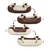 lionto panier pour chien 4-en-1 avec coussin réversible en tissu Oxford lionto panier pour chien 4-en-1 avec coussin réversible en tissu Oxford