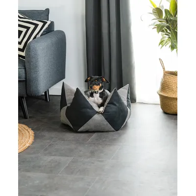 lionto coussin couronne pour chien et chat en suédine douce, lavable lionto coussin couronne pour chien et chat en suédine douce, lavable