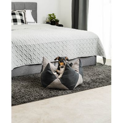 lionto Kronenkissen für Hunde und Katzen aus Velours weich und waschbar