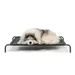 lionto lit pour chien extérieur surélevé en tissu respirant robuste