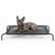 lionto lit pour chien extérieur surélevé en tissu respirant robuste