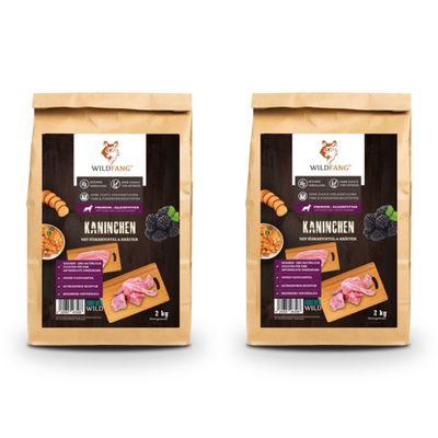 Wildfang® Croquettes pour adultes au lapin - sans céréales 2 x 2 kg