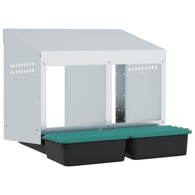 vidaXL nichoir à poules Acier