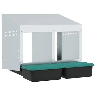 vidaXL nichoir à poules Acier