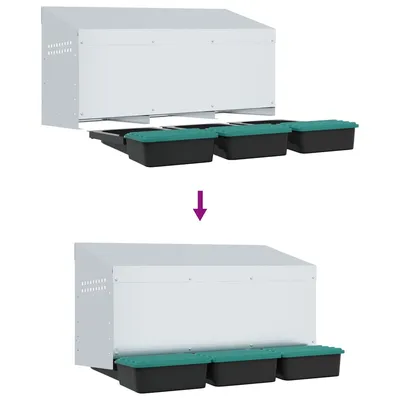 vidaXL nichoir à poules Acier