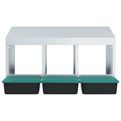 vidaXL nichoir à poules Acier