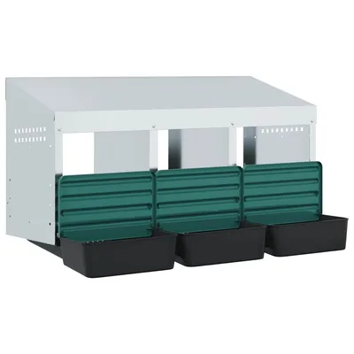 vidaXL nichoir à poules Acier