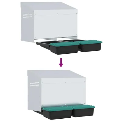 vidaXL nichoir à poules Acier