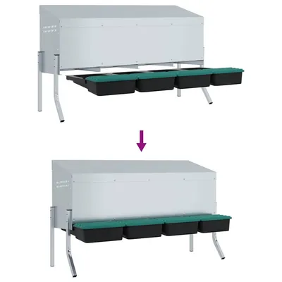 vidaXL nichoir à poules Acier