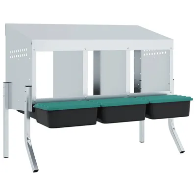 vidaXL nichoir à poules Acier