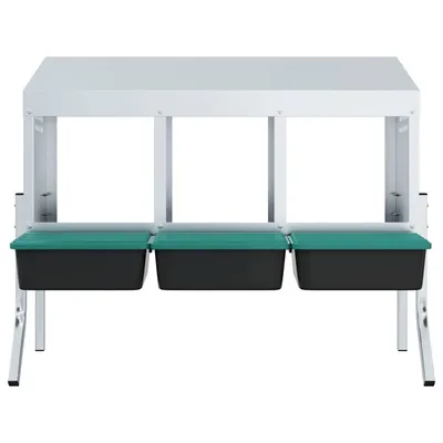 vidaXL nichoir à poules Acier