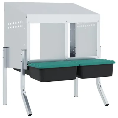 vidaXL nichoir à poules Acier