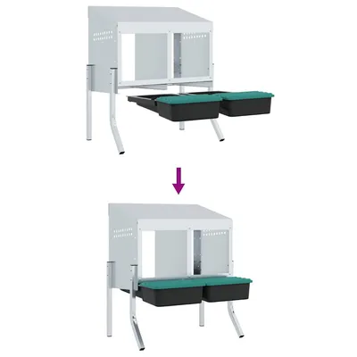 vidaXL nichoir à poules Acier