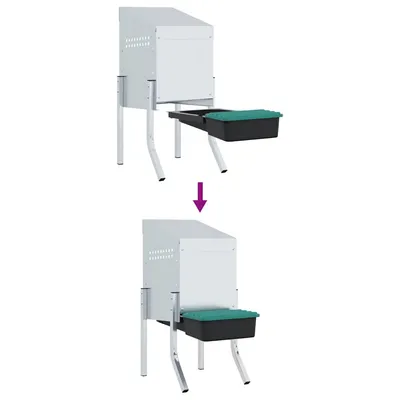 vidaXL nichoir à poules Acier