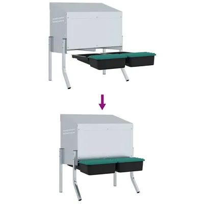 vidaXL nichoir à poules Acier