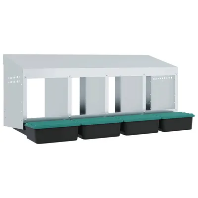 vidaXL nichoir à poules Acier