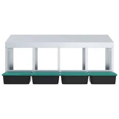 vidaXL nichoir à poules Acier