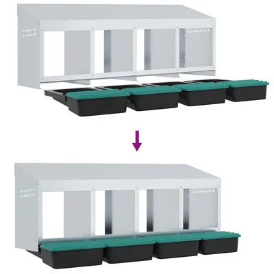 vidaXL nichoir à poules Acier